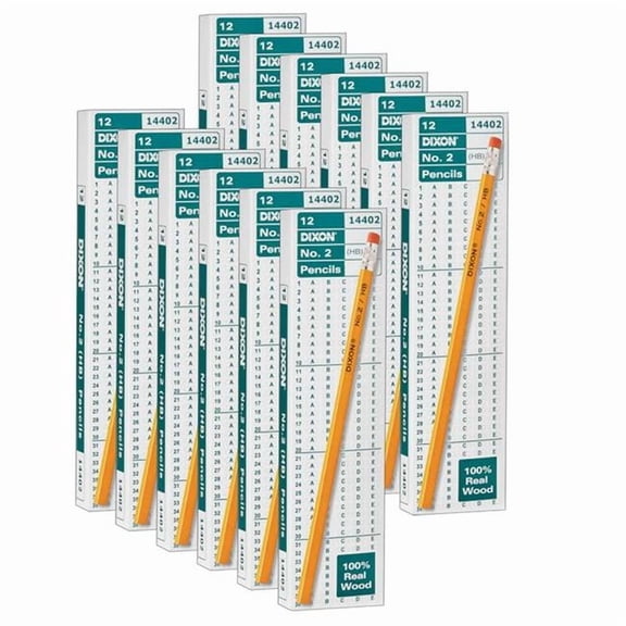 No.2 Pencils, Yellow - Box of 12 - 12 per Box