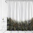 thumbnail image 3 of Gray Marble Shower Curtain Black and Gold Marble Texture Abstract Art Modern Ombre Luxury Home Fabric Bathroom Decor Set Include Hooks,(70" Wx84 H), 3 of 4