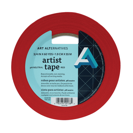 UPC: 0082435201382 | Art Alternatives Artist Tape Red 3/4