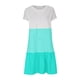thumbnail image 4 of ICHUANYI Clearance Fashion Women Casual Loose Stripe Patchwork Round Neck Short Sleeves Dress(Green, XL) ICHUANYI WER2023081106751, 4 of 6