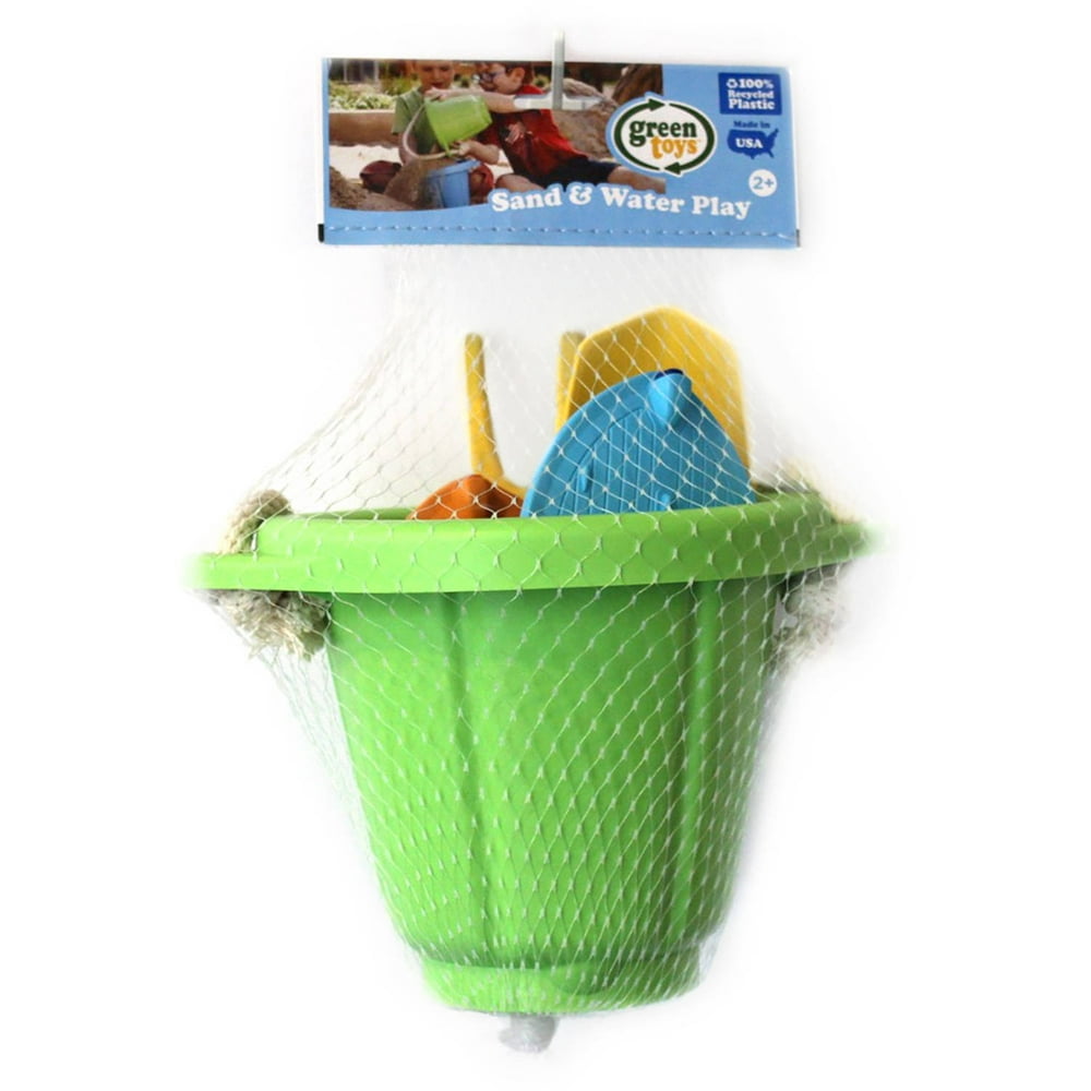 Green Toys Sand and Water Play Bucket With Sport Boats - Walmart.com ...
