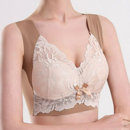 Popular Picks Plus Size Full Cup Bra  Gathered Lace  Comfortable Support  For Everyday  Daily Wear  Underwire Bra  Bralette  Nursing Bra  Comfortable Plus Skirt|Nylon Spandex Khaki