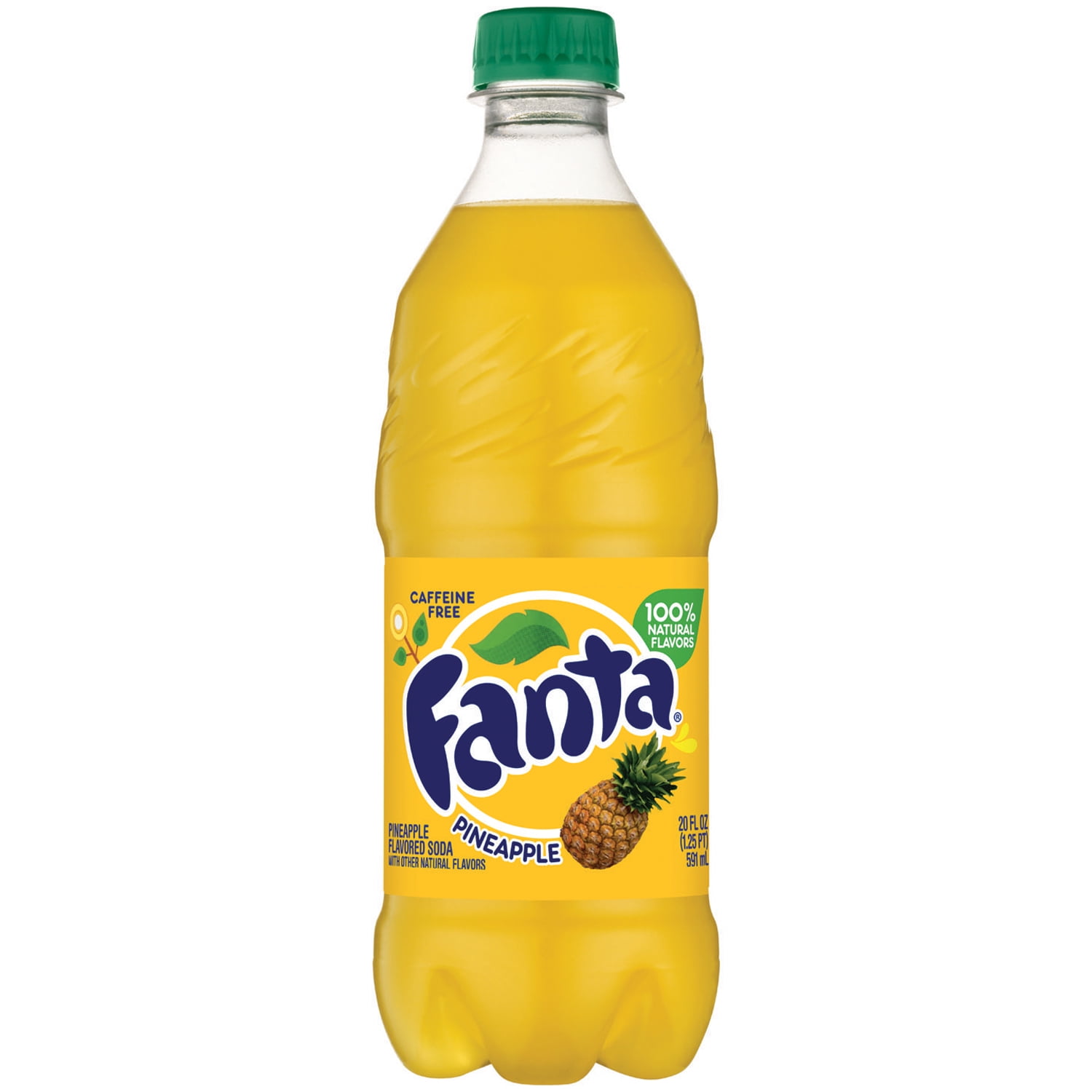 Fanta Caffeine-Free Pineapple Flavored Soda, 20 Fl. Oz. - Walmart.com