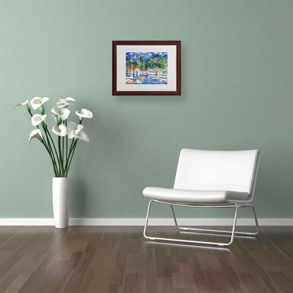Trademark Fine Art "Lahaina Marina" Canvas Art by Manor Shadian, Wood Frame