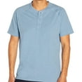 thumbnail image 2 of GAP Men's Soft Cotton Raglan Short Sleeve Henley Shirt (Allure, S), 2 of 2