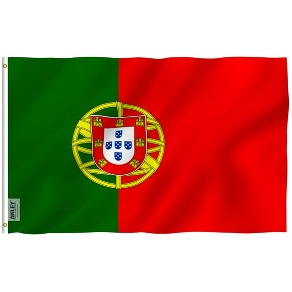 ANLEY [Fly Breeze] 3x5 Foot Portugal Flag - Vivid Color and UV Fade Resistant - Canvas Header and Double Stitched - Portuguese National Flags Polyester with Brass Grommets 3 X 5 Ft