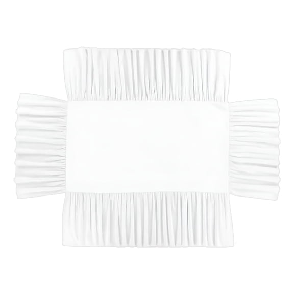 AUQ Bed Dust Cover Easy Installation Baby Crib Bed Skirt Soft Elastic Toddler Crib Bedding Skirt for Bedroom