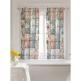 thumbnail image 3 of Elegant Spring Floral Curtains 45 Inch Length,Sheer Curtains for Bedroom Living Room Window Summer Botanical Plaid Farmhouse Rod Pocket Drapes Kitchen Curtains Small Half Window 42"x45" 2 Panels, 3 of 6