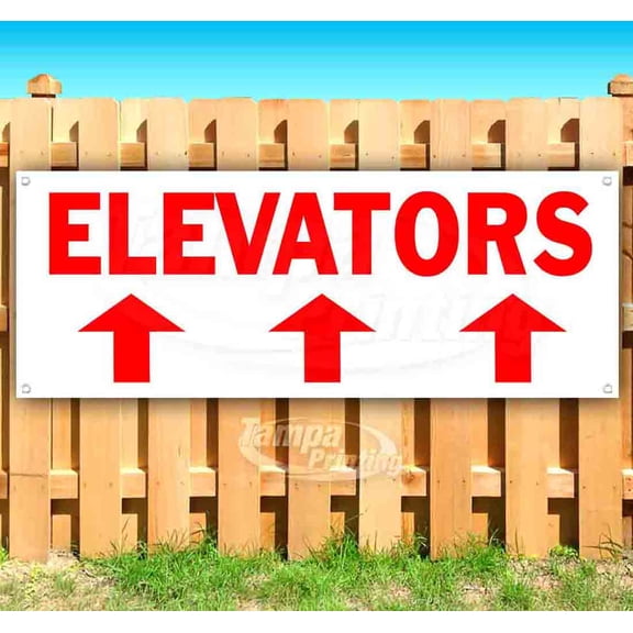 Elevators 13 oz Vinyl Banner With Metal Grommets