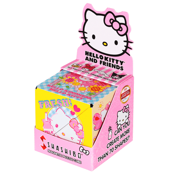 SHASHIBO Hello Kitty & Friends Shape Shifting Box - STEM Magnetic Fidget Cube That Transforms Into Over 70 Shapes, Garden Doodle, 1 Pack