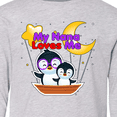 thumbnail image 4 of Inktastic My Nana Loves Me Penguin Long Sleeve Youth T-Shirt, 4 of 5