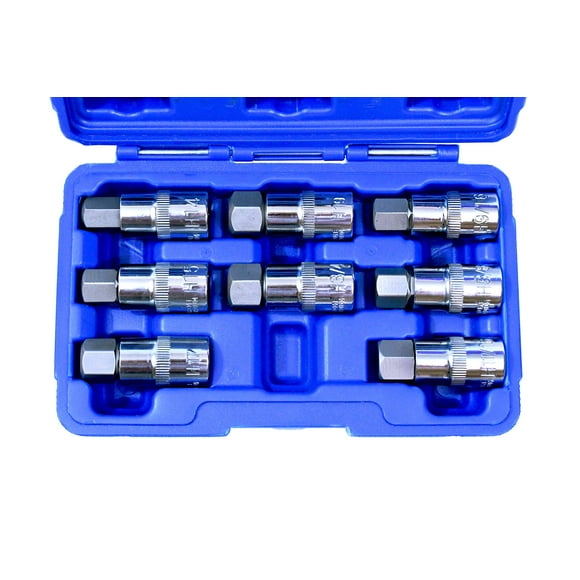 1/2-Inch Drive Jumbo Hex Bit Socket Set, S2 Steel | 8-Piece Set | SAE & Metric …