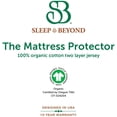 thumbnail image 4 of Sleep & Beyond 100% Organic Cotton Waterproof Mattress Protector, Crib, up to 6", Classic Ivory, 4 of 7
