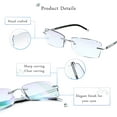 thumbnail image 3 of LifeArt Blue Light Blocking Reading Glasses (Rectangular Frame, +2.50 Magnification), 3 of 8