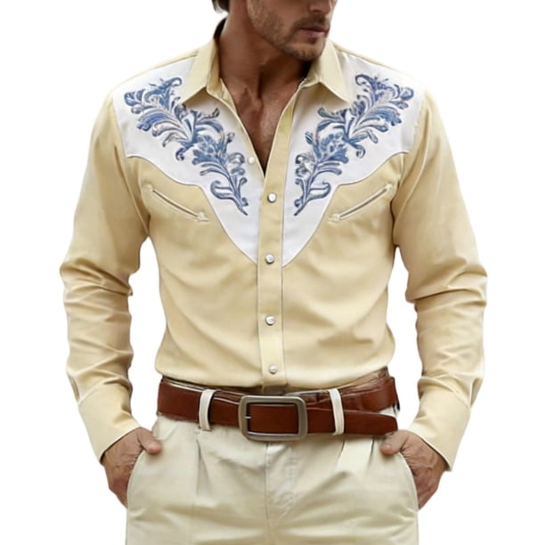Camisetas de Navidad de Manga Larga de los Hombres Imprimir de Moda Casual Manga Larga Turndown Collar Blusa para Primavera Invierno Al Aire Libre Diario