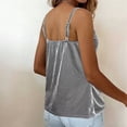 thumbnail image 4 of Women Vintage Velvet Tank Tops Spaghetti Strap Cowl Neck Crop Tank Tops Backless Sleeveless Fitted Cami Tops Trendy Going Out Blouse, 4 of 5