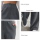 thumbnail image 3 of Pantalones Sueltos De Mujer Cintura Alta Color Puro Cierre De Botón Pantalones Largos Rectos para Mujer Gris Oscuro S, 3 of 4