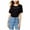 Black - black, variant on Carbon Copy Womens Hey Good Looking Embellished T-Shirt, Black, Medium