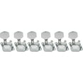 thumbnail image 1 of YQHWQ 6 inline Semi Sealed Electric Guitar 6R Tuning Pegs Keys Tuners Set for Fender Squier Strat Replacement, Small Button, 1 of 5