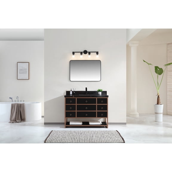 Legion Furniture WK2438-48-BG-WITH BLACK NATURAL TOP