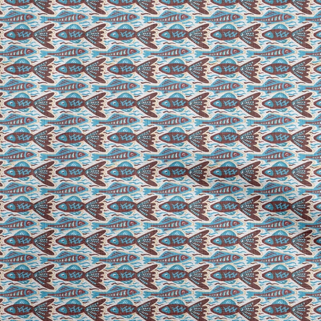 oneOone Cotton Flex Brown Fabric Asian Block Sewing Craft Projects Fabric Prints By Yard 40 Inch Wide