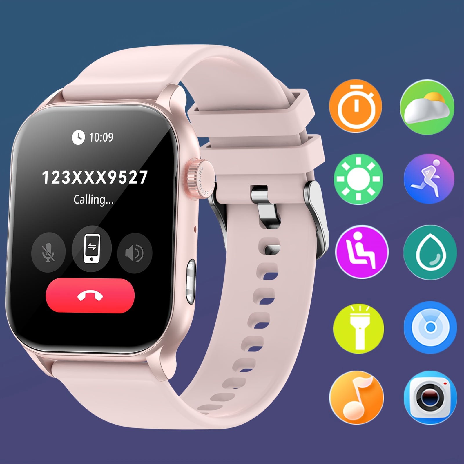 Multi-functional smartwatch with AI control and LED light. Rich sports modes and watch faces, cross-system compatible and perfect for gifting.