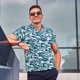 thumbnail image 4 of Fotbe Ocean Waves Camiseta Polo de Golf para Hombre con Estampado – Camisa Deportiva Transpirable con Cuello Abotonado-Medium, 4 of 6