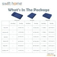 thumbnail image 5 of Swift Home 4-Piece Soft Lightweight Royal Blue Microfiber Sheet Set with Extra Pillowcases, Twin-XL, 5 of 5