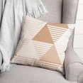 thumbnail image 3 of Creative Products Tan Geo Triangles 18x18 Indoor / Outdoor Pillow, 3 of 3