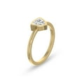 thumbnail image 2 of SZUL Women's Lab Grown 1/2 Carat Trillion Bezel Solitaire Diamond Ring in 14K Yellow Gold, 2 of 7
