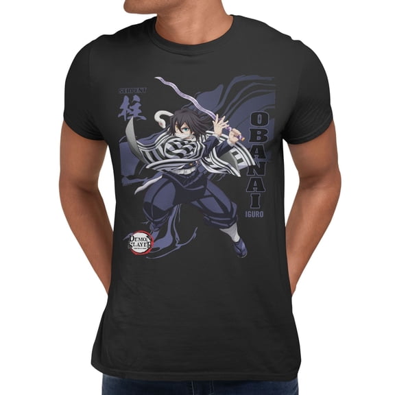 Demon Slayer Infinity Castle Wave Obanai Serpent Men's T Shirt (Black, S-XXXL)