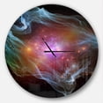 thumbnail image 1 of Designart 'lumières Violettes du Réseau' Horloge Murale Moderne, 1 of 6