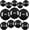 22/15/10inch Black, variant on ANHXN Iridescent Round Foil Balloons, Clear Ball Balloon, Holographic Balloons for Birthday Wedding Folding Rainbow Under The Sea Mermaid Party decoration