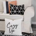 thumbnail image 4 of Black and White Geometric Triangles Lumbar Pillow, 4 of 6