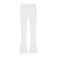 thumbnail image 6 of XIAONU Womens Pants Low Rise Slim Fit Versatile Flared Pants Solid Colored Thin Warm Floor Length Pants, 6 of 6