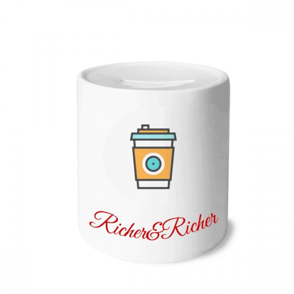 Lovely Visualize Handmade Coffe Milk Cup Rich and Rich Bank Saving Box Coin