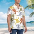 thumbnail image 5 of Goofa Cartoon Monkey Hawaiian Shirt for Men, Unisex Summer Beach Casual Short Sleeve Button Down Shirts,Aloha Tropical Floral print shirt-X-Large, 5 of 9