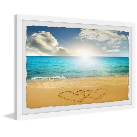 Hearts Linked Framed Painting Print