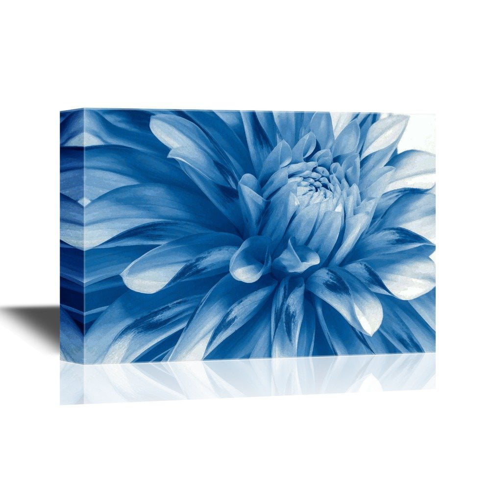 wall26 Floral Canvas Wall Art - Soft Blue Flower Close-Up - Gallery