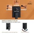 thumbnail image 2 of Boyel Living 12 inches Shower System Ceiling Mount 3-Functions Square Shower Faucet Set with Handheld Shower,Matte Black, 2 of 10