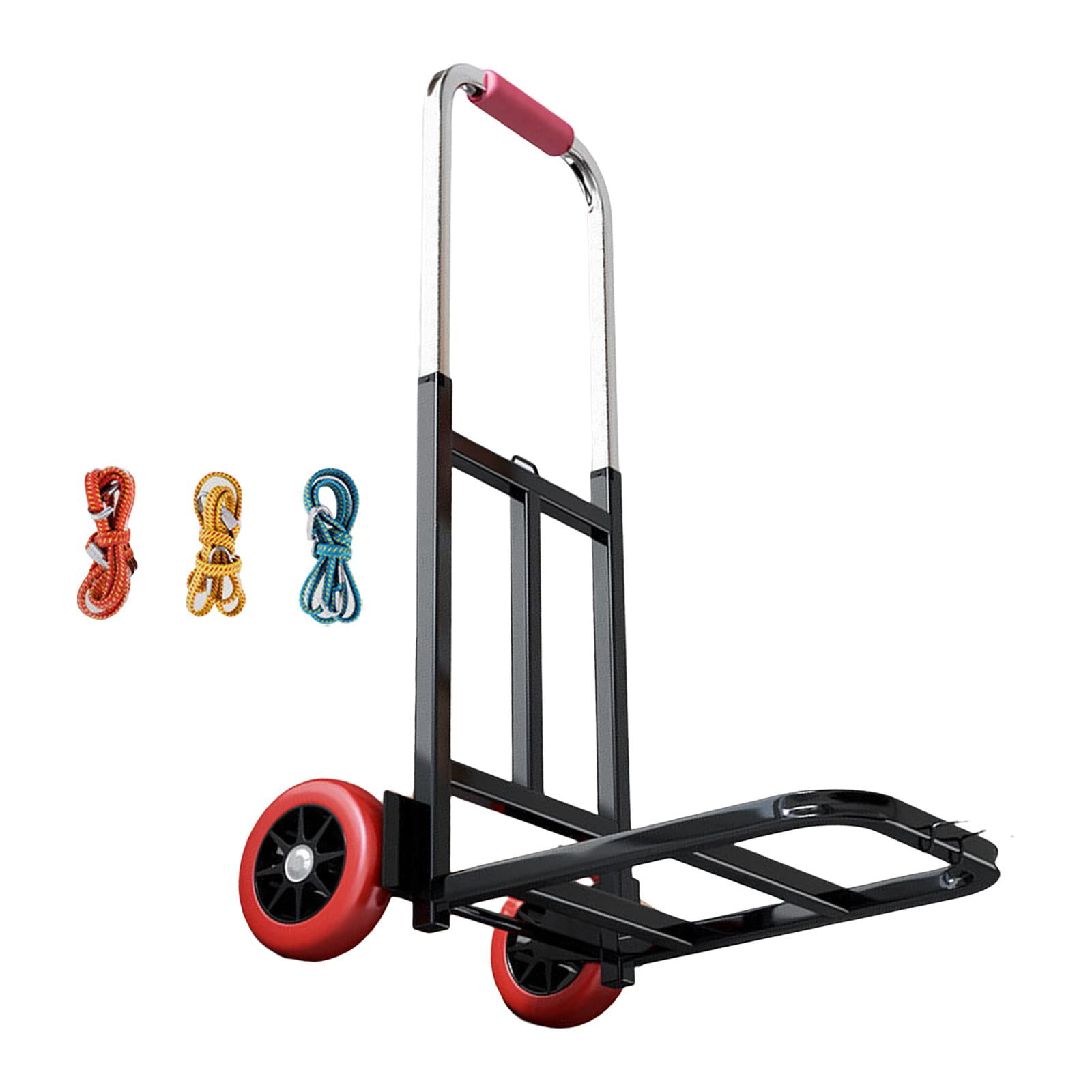 jiaping Folding Hand Truck Hand Cart Utility Carts Carrier with 3 Elastic Ropes Portable