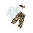thumbnail image 6 of Qiylii Baby Girls Christmas Outfit, Long Sleeve Tree Romper+Leopard Pants+Headdress, 6 of 6