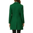 thumbnail image 3 of Abrigo de Invierno Chic INSPIRE para Mujeres con Solapa Muesca y Doble Botonadura XL Verde, 3 of 6