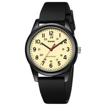 Men's Easy to Read Watch, Unisex Military Sport Watch Analog Quartz Casual Wristwatch with Comfortable Silicone Strap Christmas Gift for Men