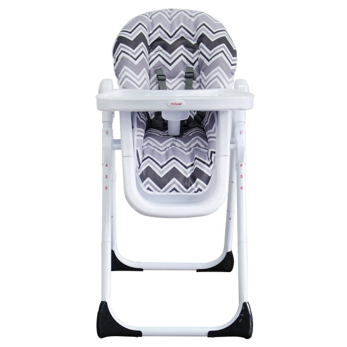 My Babiie High Chair Dreamiie Charcoal Chevron