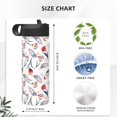 thumbnail image 4 of Yiaed Tulips Flowers Print Water Bottle with Straw Lid, Stainless Steel Double Wall Insulated Water Bottle | Leak-Proof and Spill-Proof Water Bottle, 4 of 8