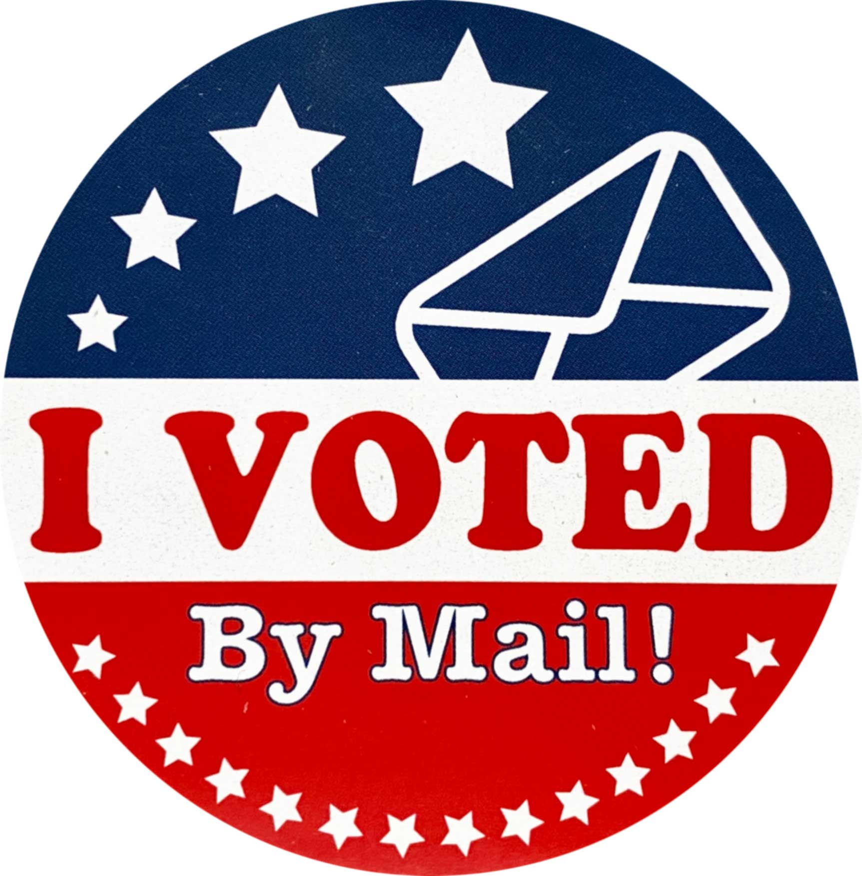 I VOTED By Mail Stickers 2.5" Inch Round 25 Pack