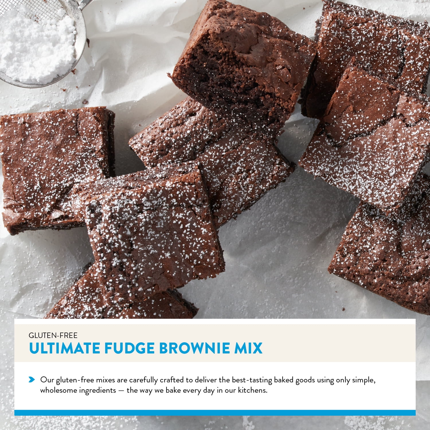 King Arthur Baking Company, Non-GMO Project Verified and Gluten Free Fudge Brownie Mix, 17 oz Box