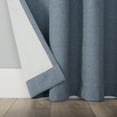 thumbnail image 6 of Sun Zero Channing Grid Texture Draft Shield Fleece Insulated 100% Blackout Grommet Curtain Panel, 50X63, Blue, 6 of 9