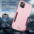 thumbnail image 6 of for iPhone 11 Pro Max Case, Phone Case Heavy Duty 2 in 1 Full Body Rugged Shockproof Hybrid Hard PC Soft TPU Bumper Drop Protective Girls Women Boy Men Covers for iPhone 11 Pro Max, Pink+Rose, 6 of 7